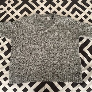 black and white sweater